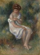 Pierre Auguste Renoir Seated Girl in Landscape USA oil painting artist